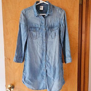&Denim Long Sleeve Tunic / Shirt Dress Size 4